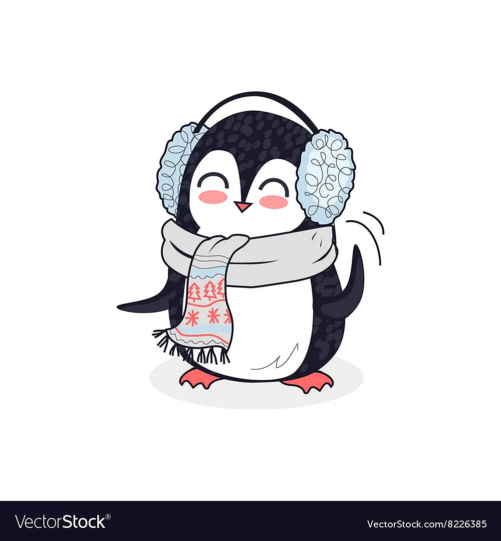 Милый Пингвинчик в шапке