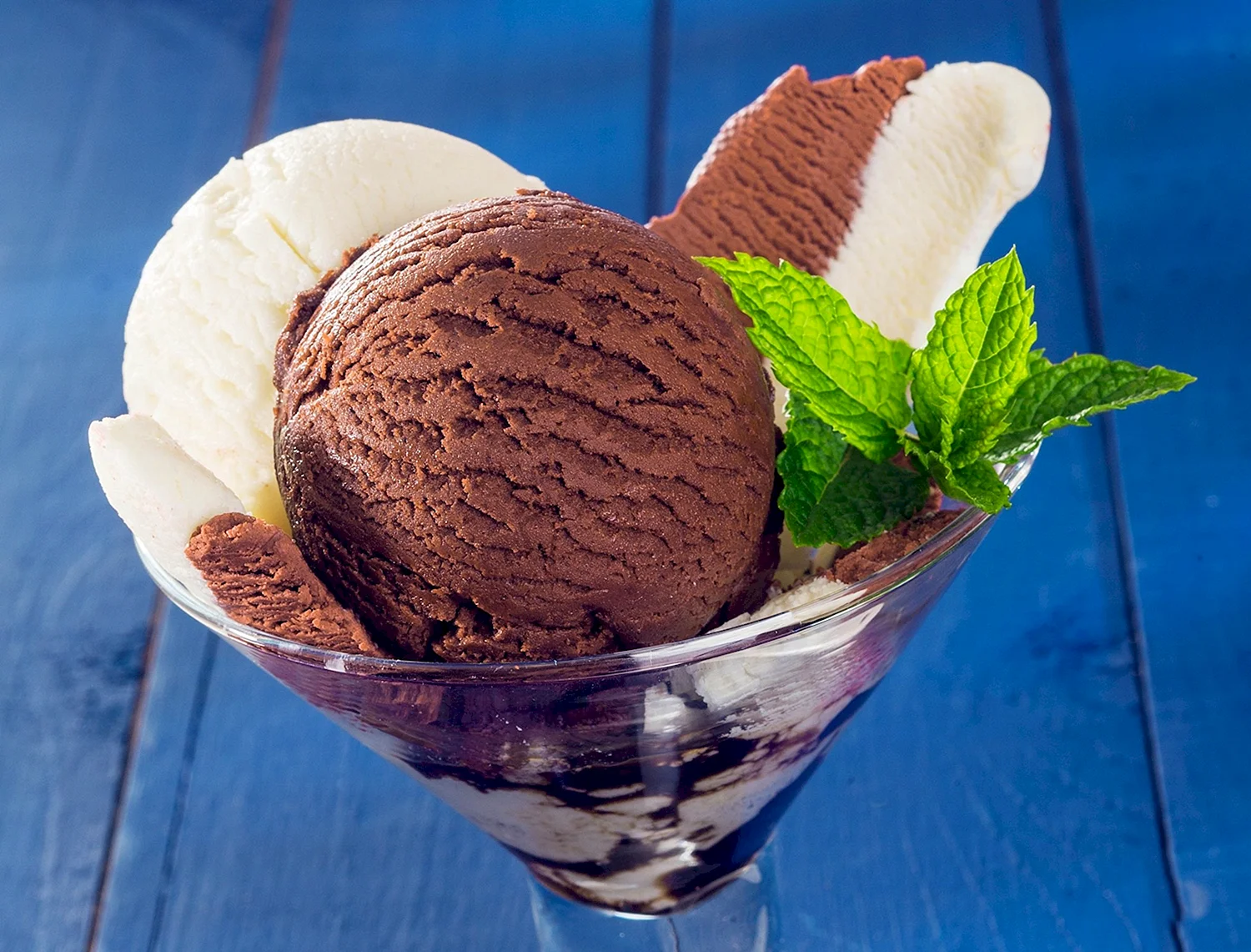 Мороженое «мята-шоколад»