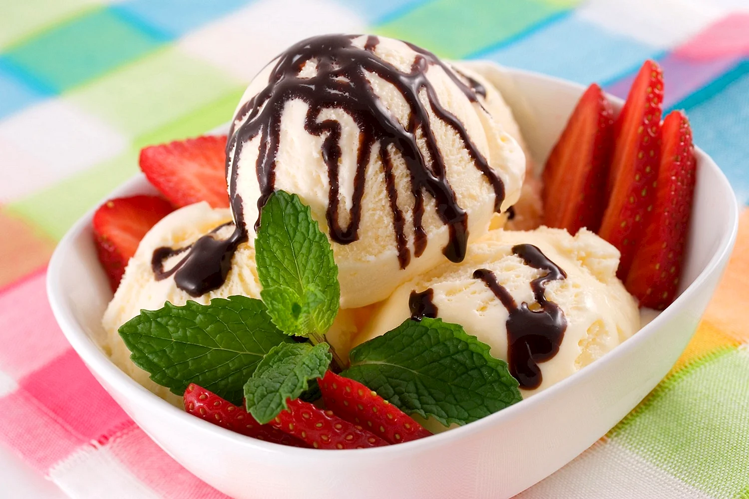 Мороженое «мята-шоколад»