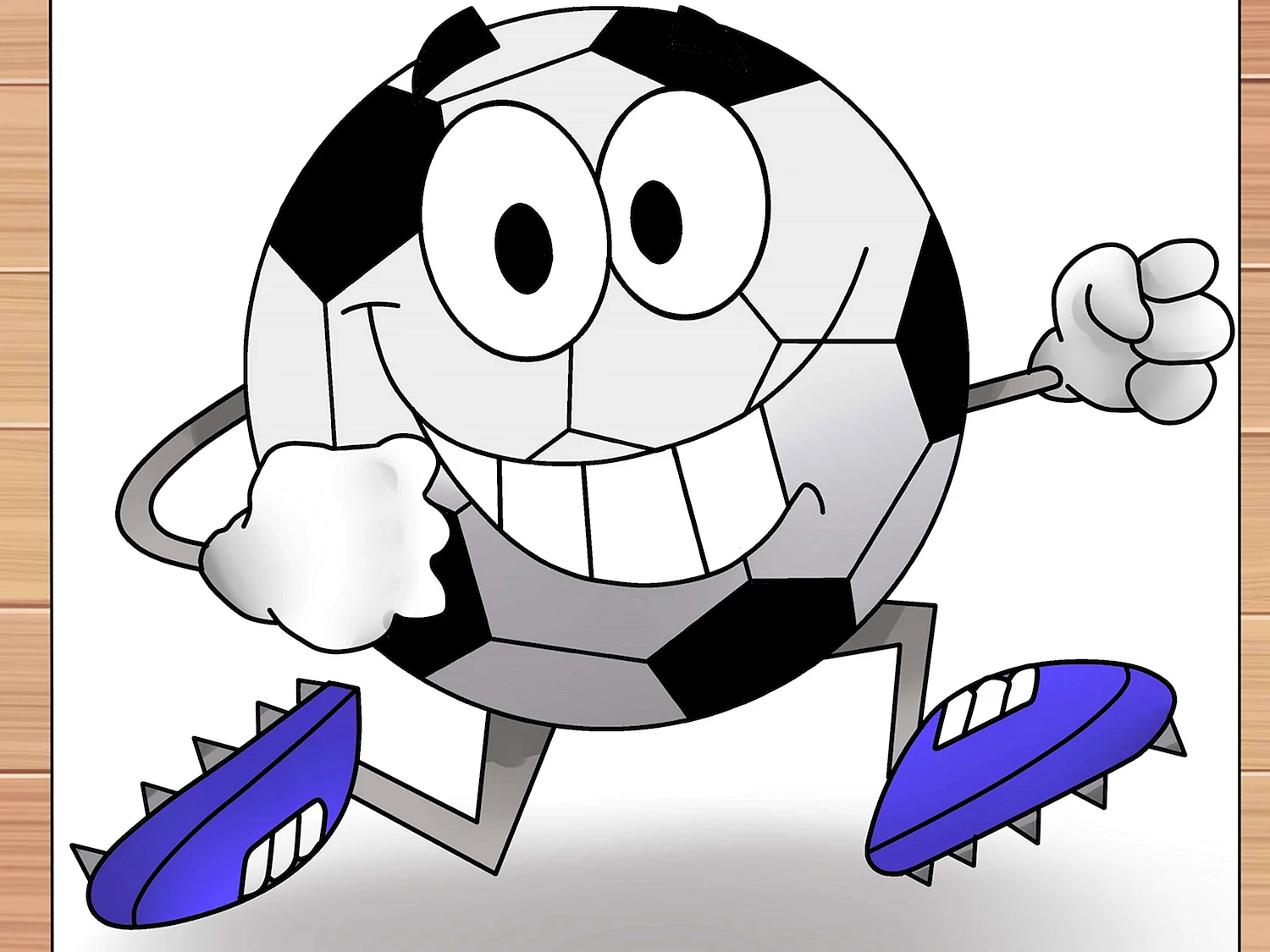 Мультяшный футбольный мячик