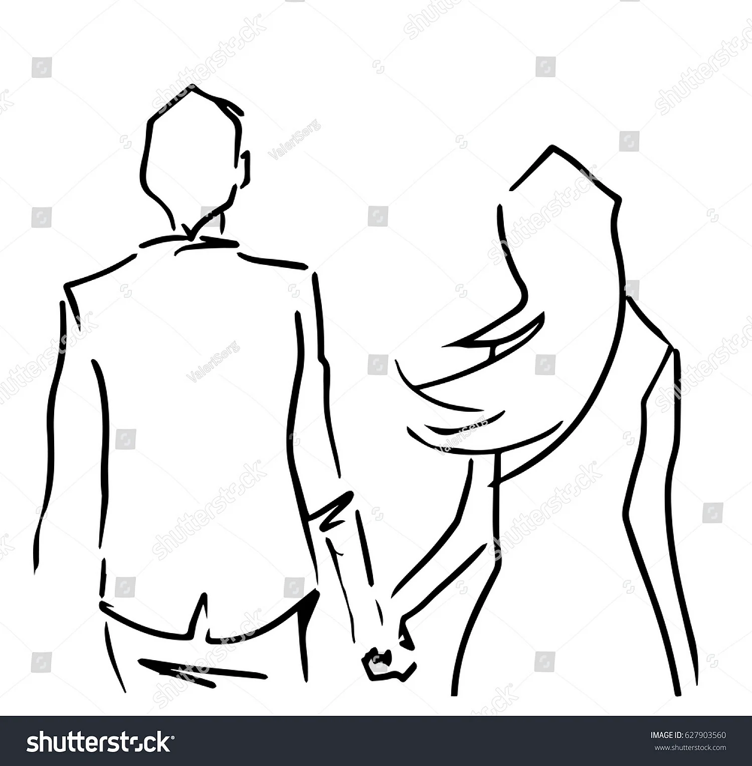 Мужчина и женщина сзади рисунок