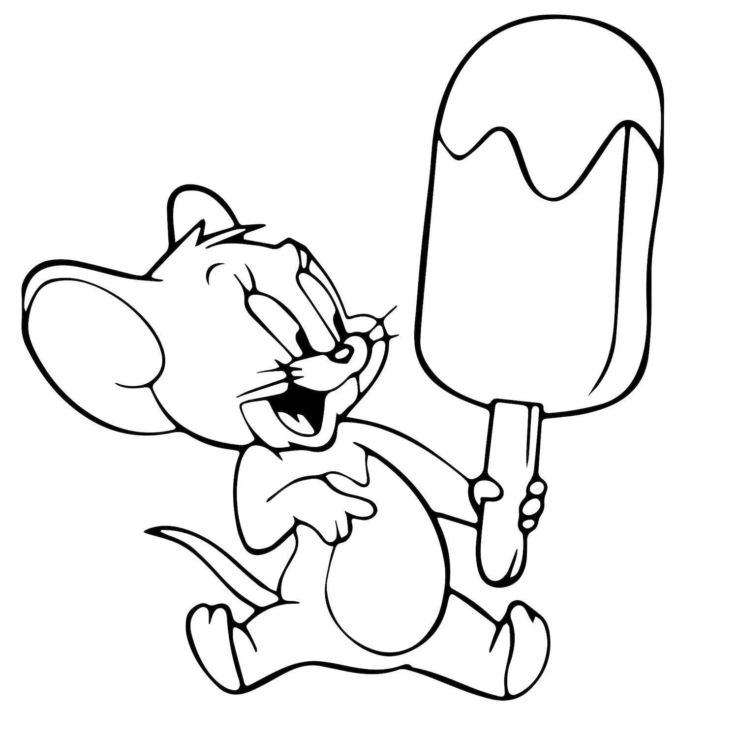 Мышонок Джерри раскраска для детей