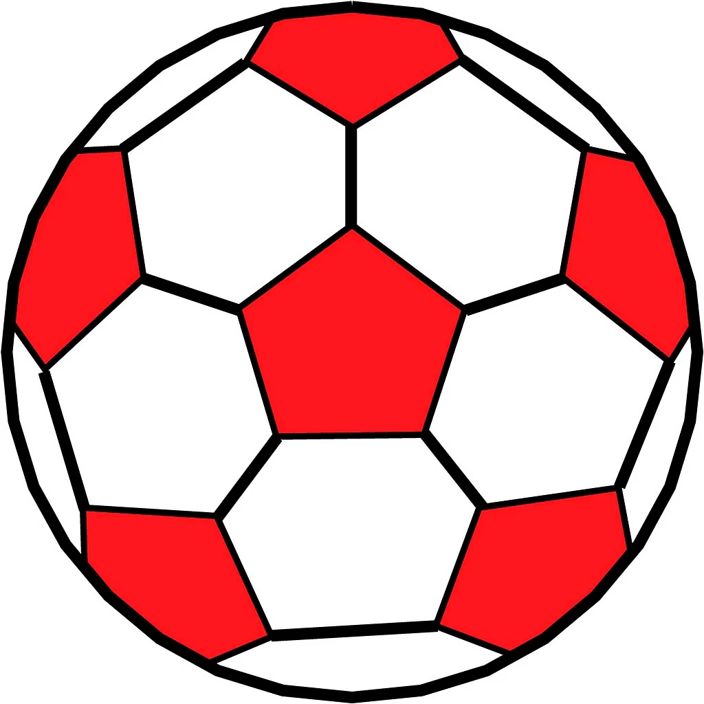 Нарисовать футбольный мяч