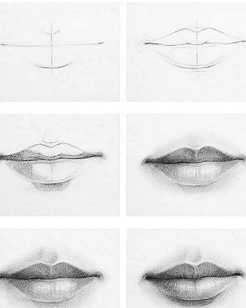 Нарисовать губы