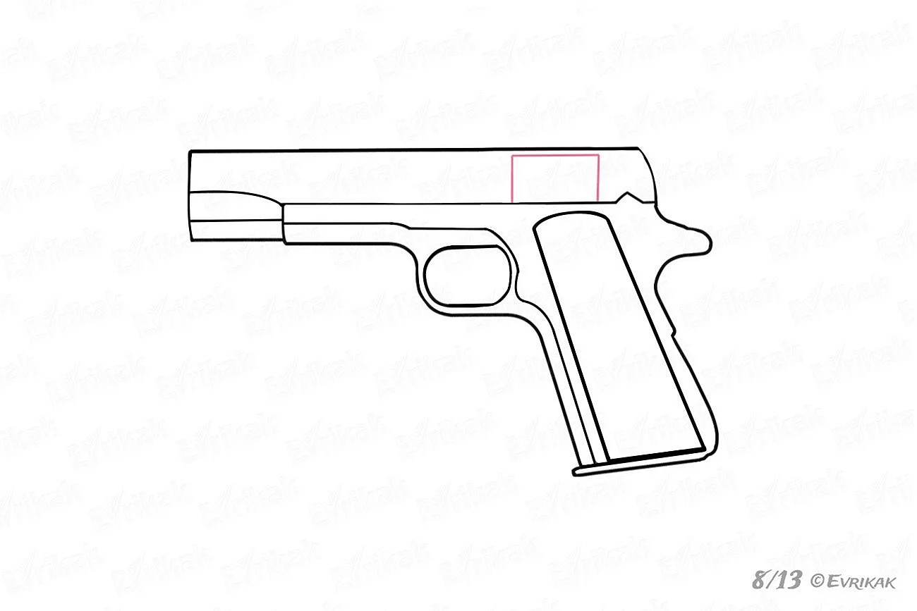 Нарисовать пистолет