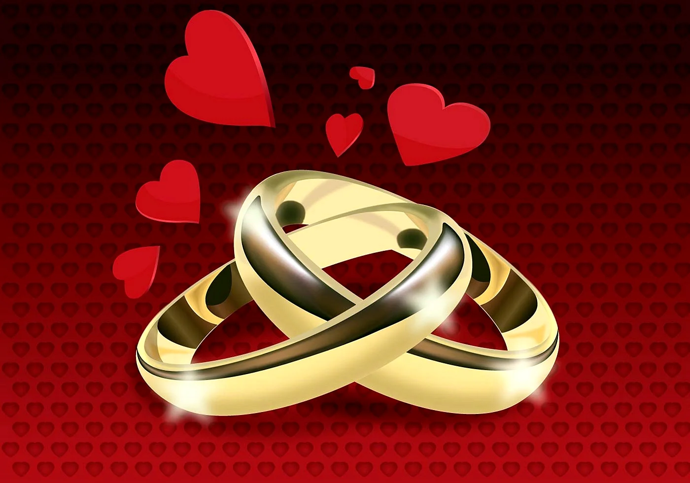 Обручальное кольцо с сердцем