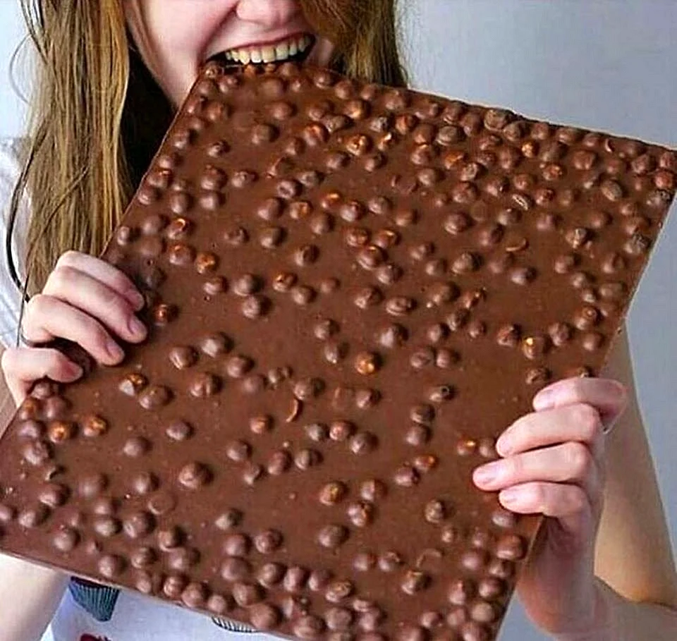 Огромные шоколадные куски