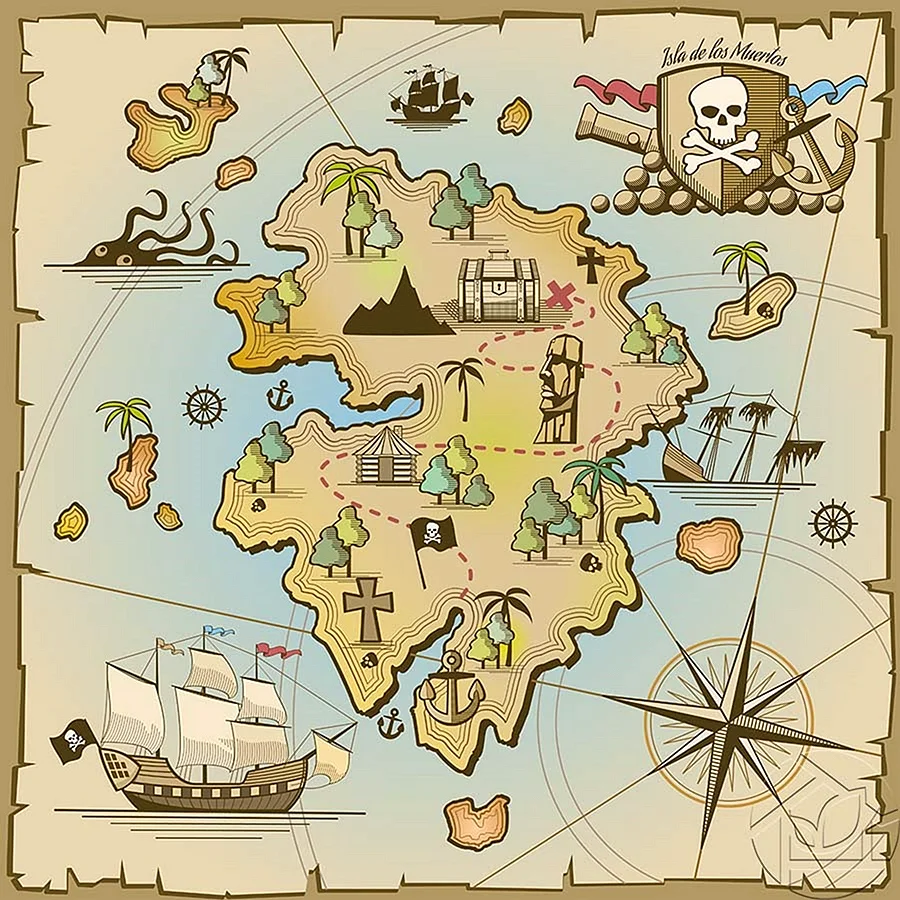 Остров сокровищ карта капитана Флинта