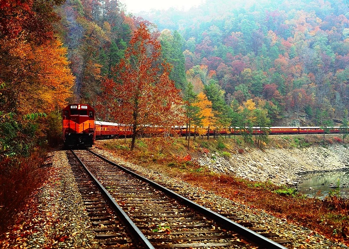 Пейзаж с железной дорогой