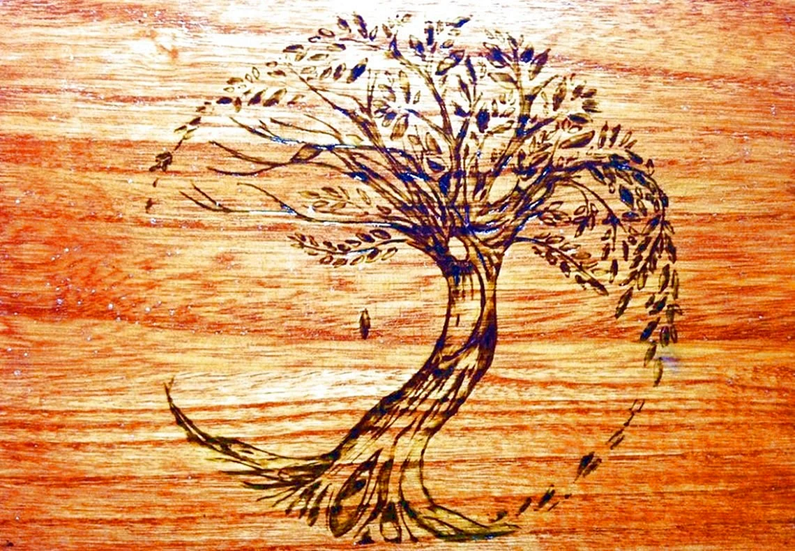 Пирография Древо жизни