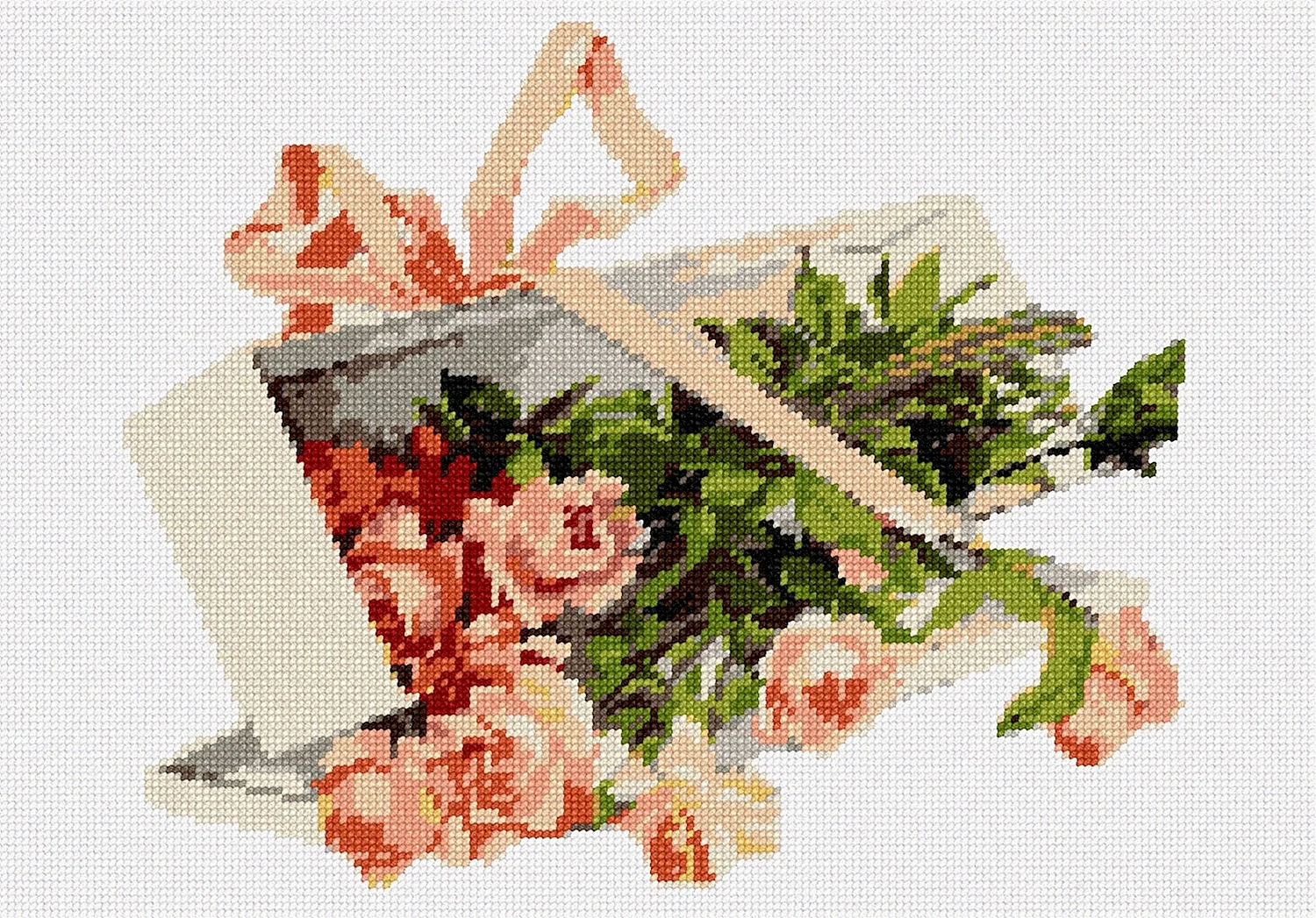 Подарки и цветы на прозрачном фоне
