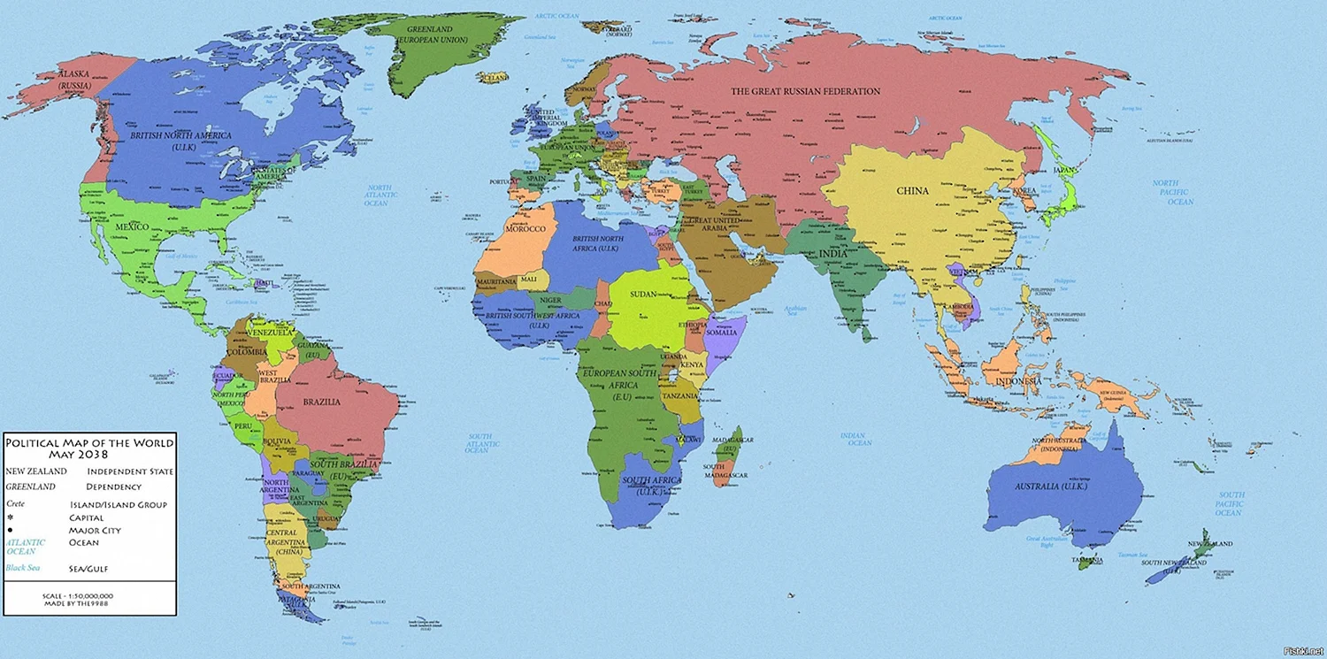 Политическая карта мира 2022