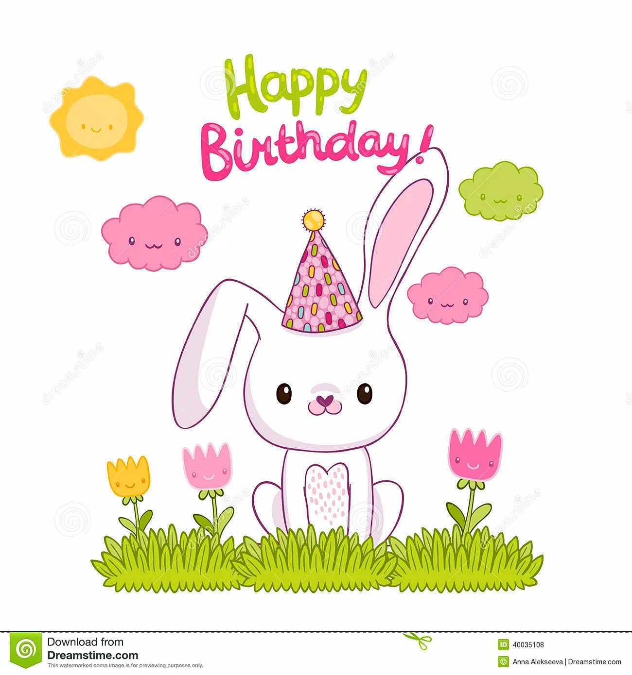Поздравления с днём рождения с кроликом