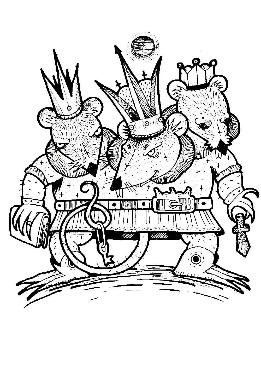Раскраска Гофман Щелкунчик или мышиный Король
