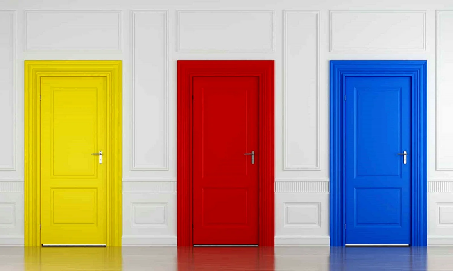 Разноцветные двери