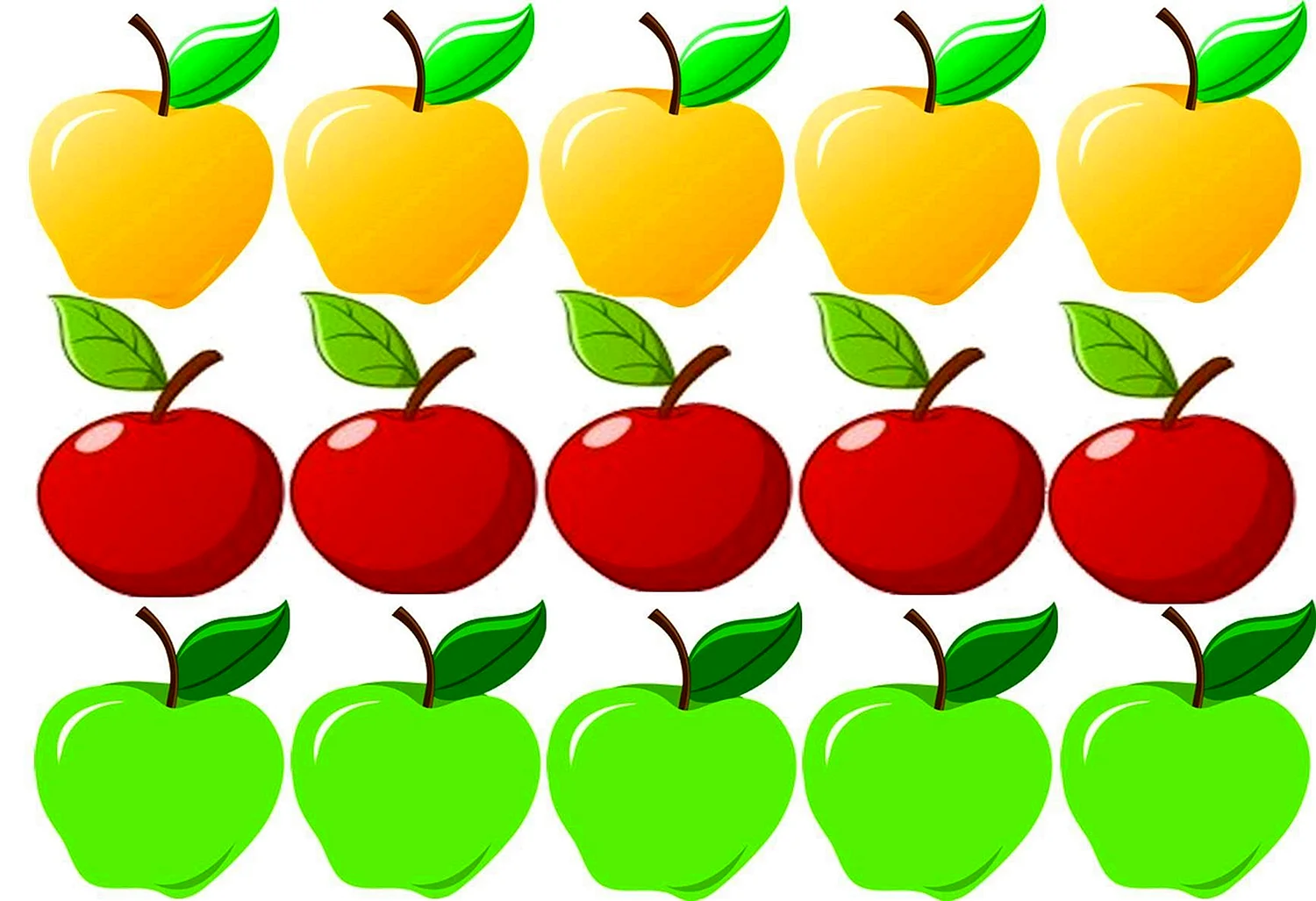 Разноцветные яблоки
