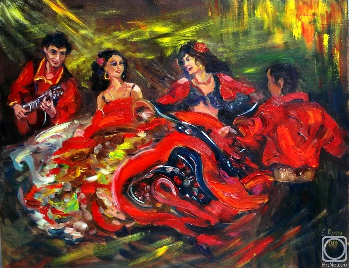 Рипа Елена картины Вихрь цыганского танца