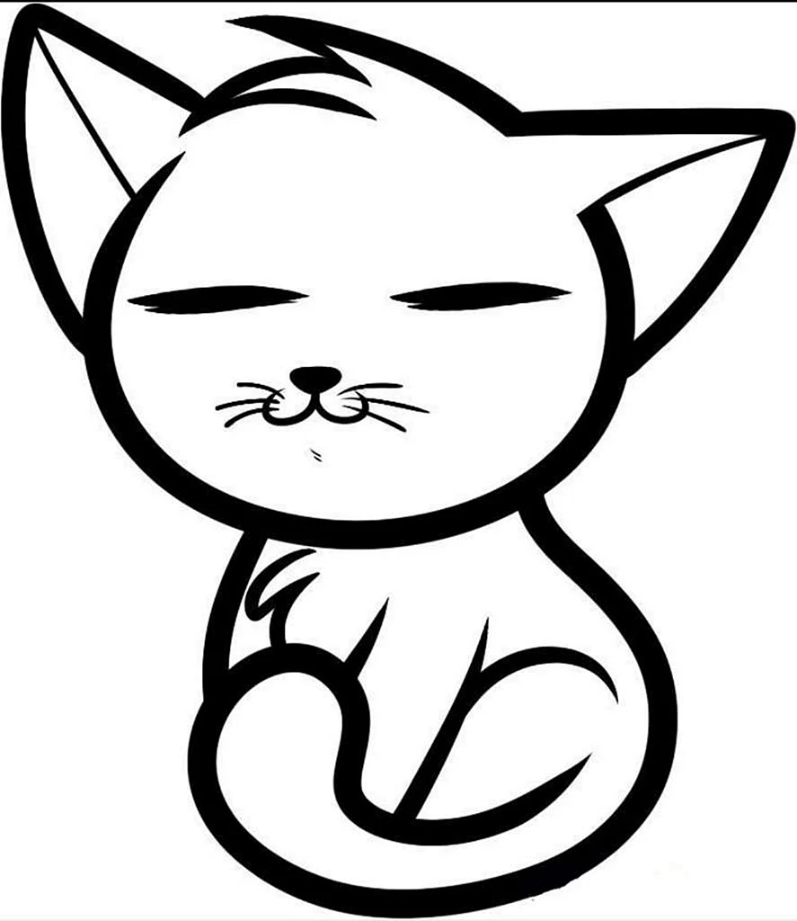 Рисунки для срисовки котики