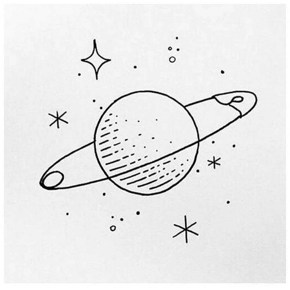 Рисунок космоса карандашом для срисовки