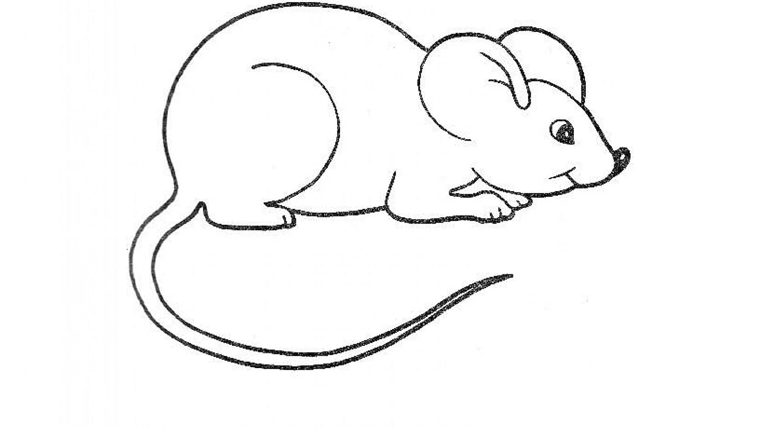 Рисунок мыши для срисовки