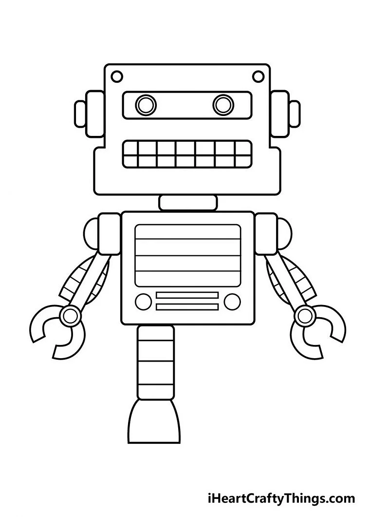 Рисунок робота для детей 7 лет