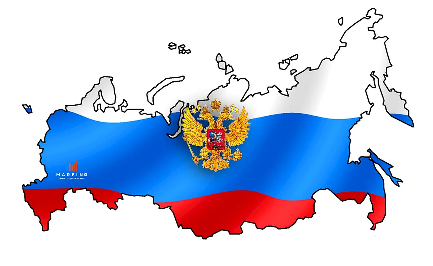 Россия в виде флага