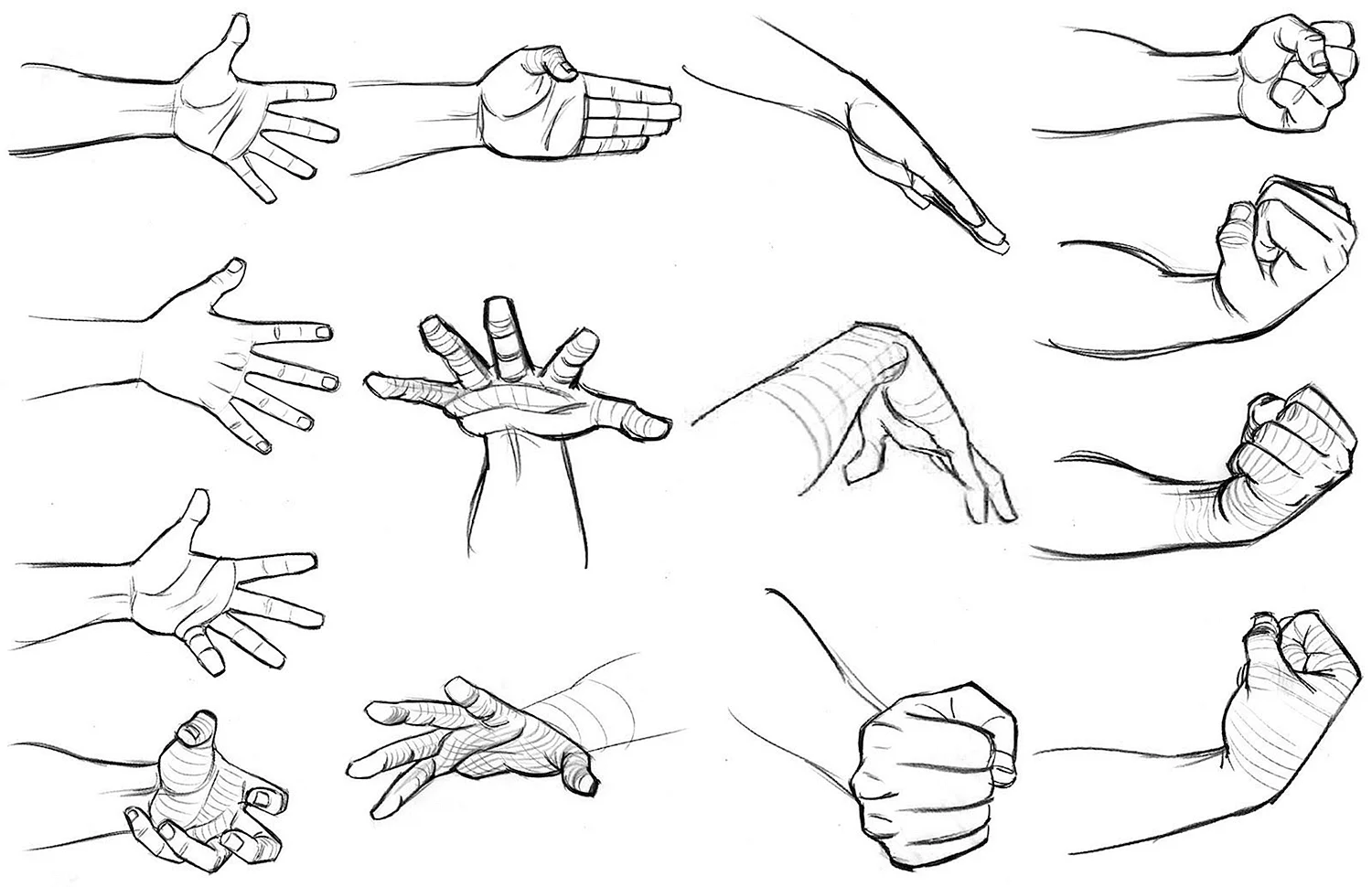 Руки в разных положениях