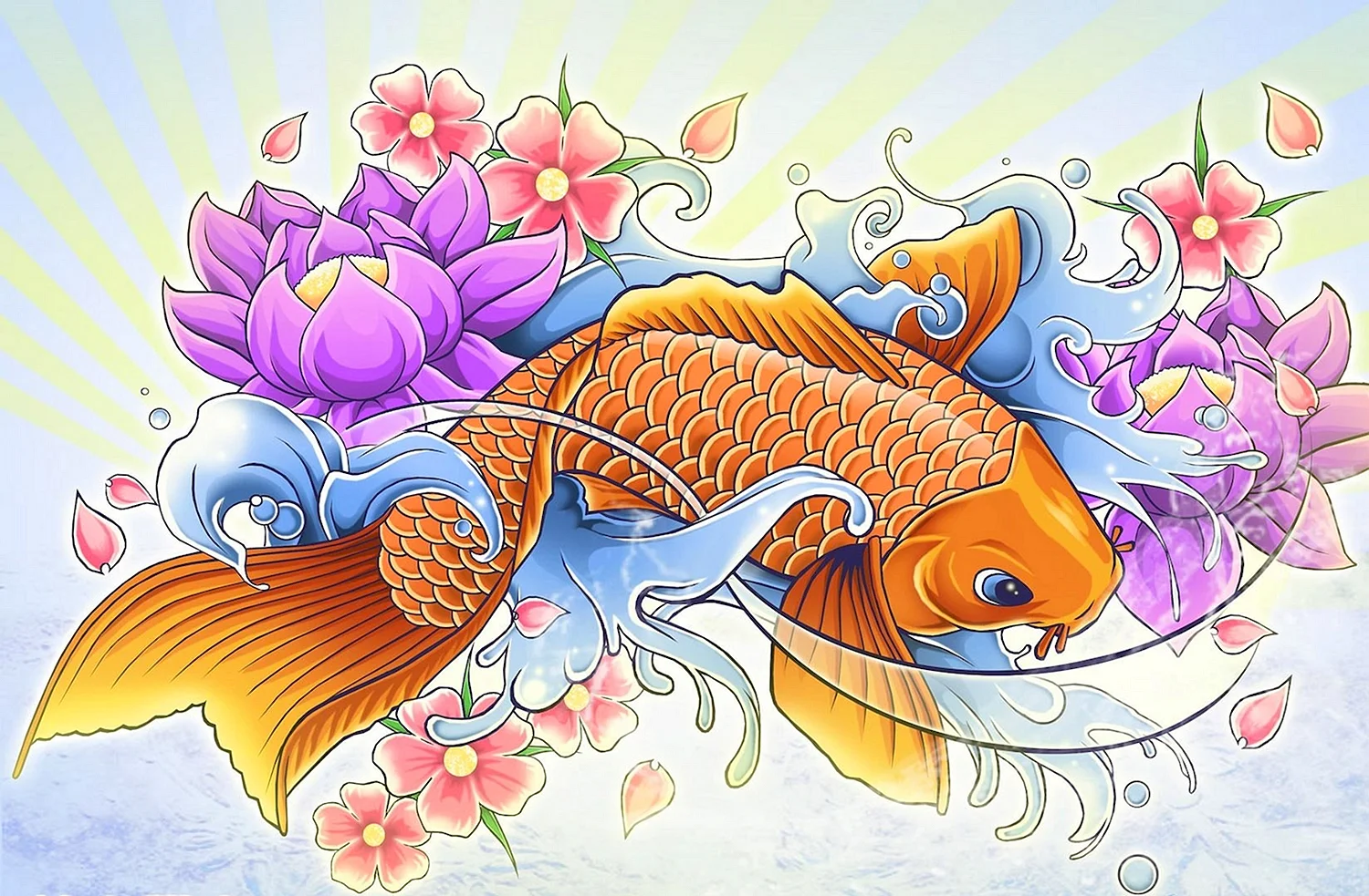 Рыба Арована картины Япония