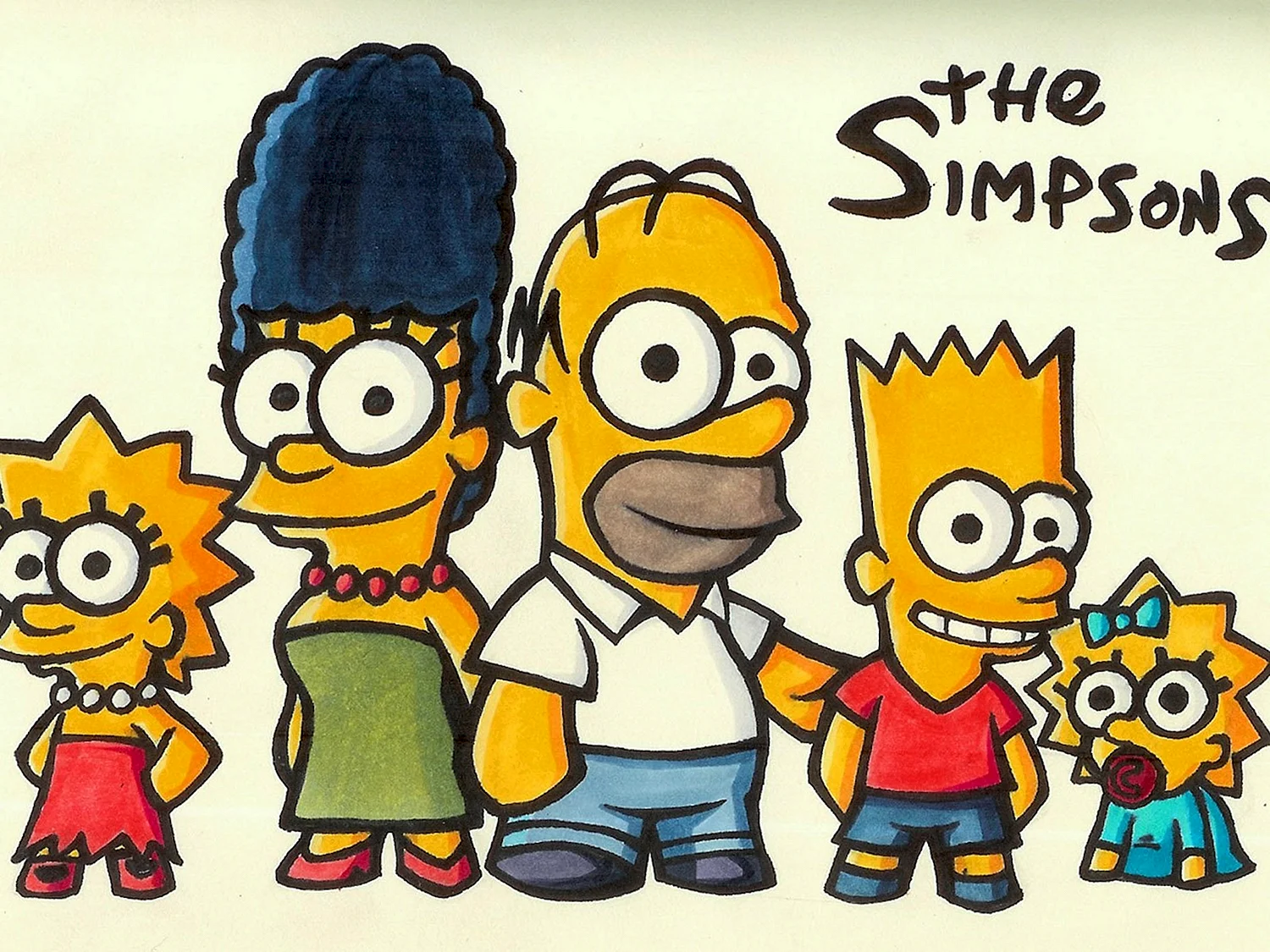 Семья Симпсонов рисунок