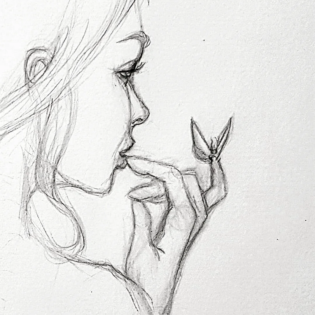 Сигарета рисунок карандашом