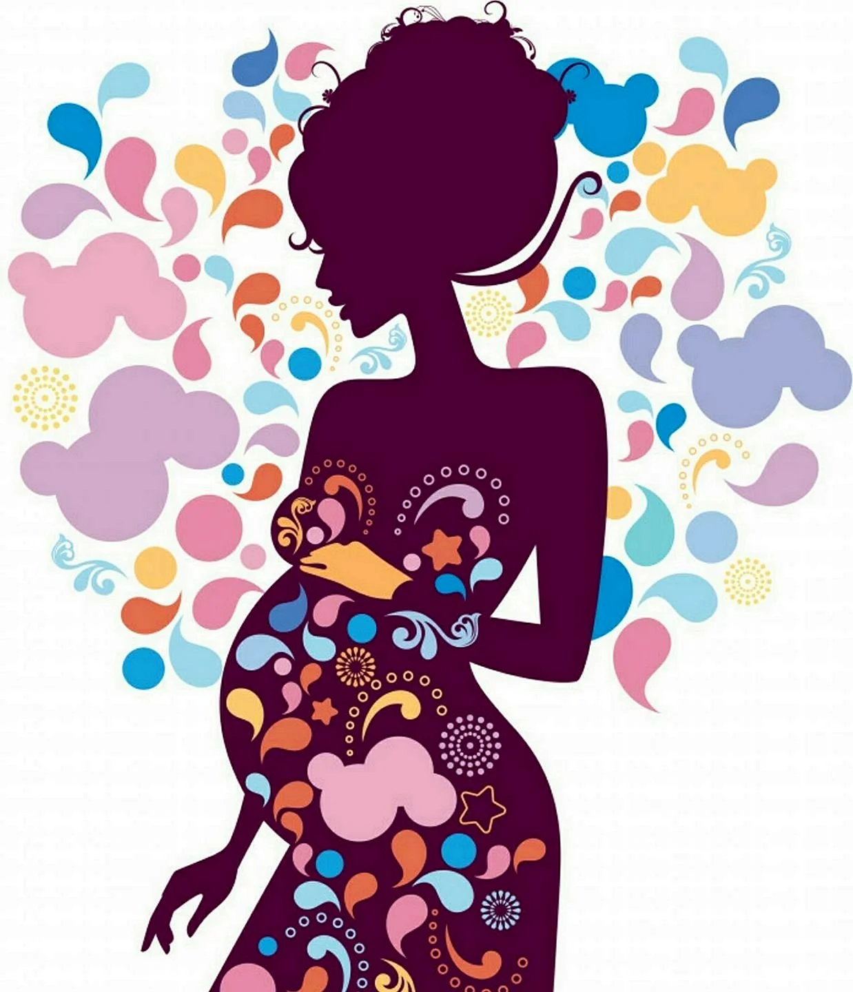 Силуэт беременной женщины