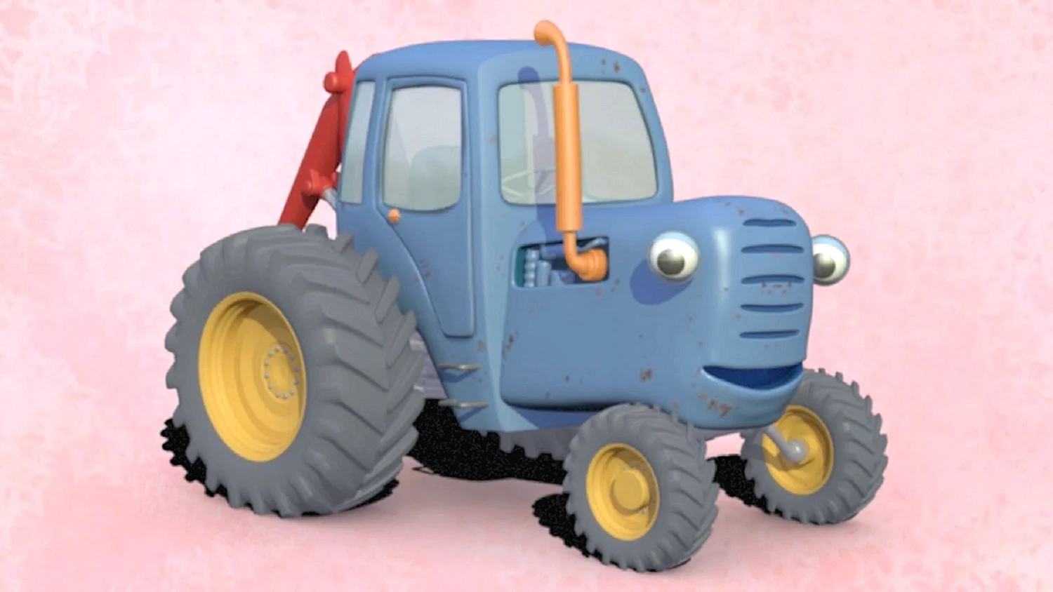 Синий трактор спереди