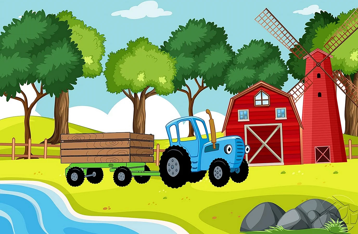 Синий трактор. На ферме