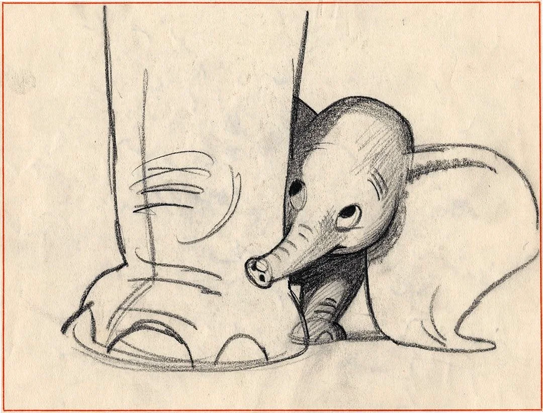 Слоненок карандашом