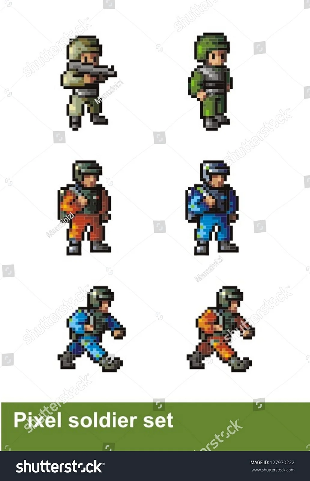 Солдат пиксель арт