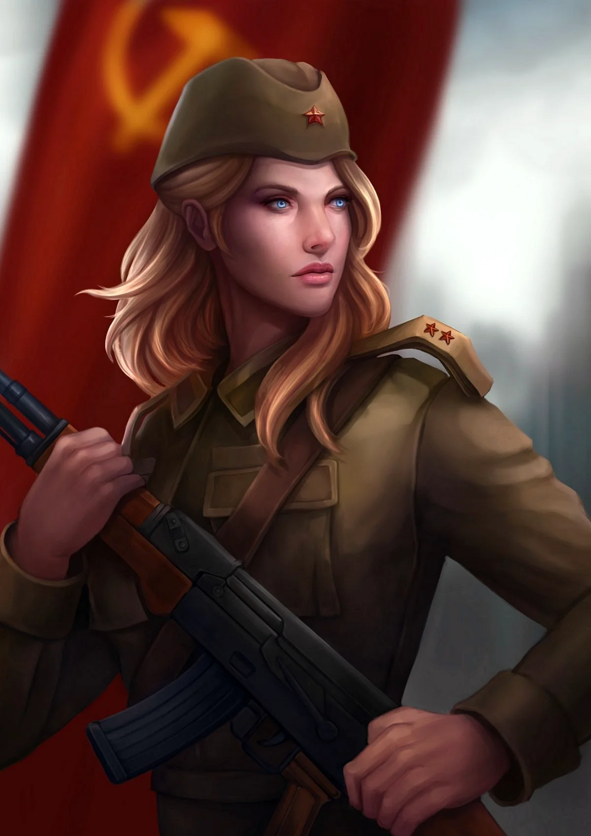 Советская девушка арт