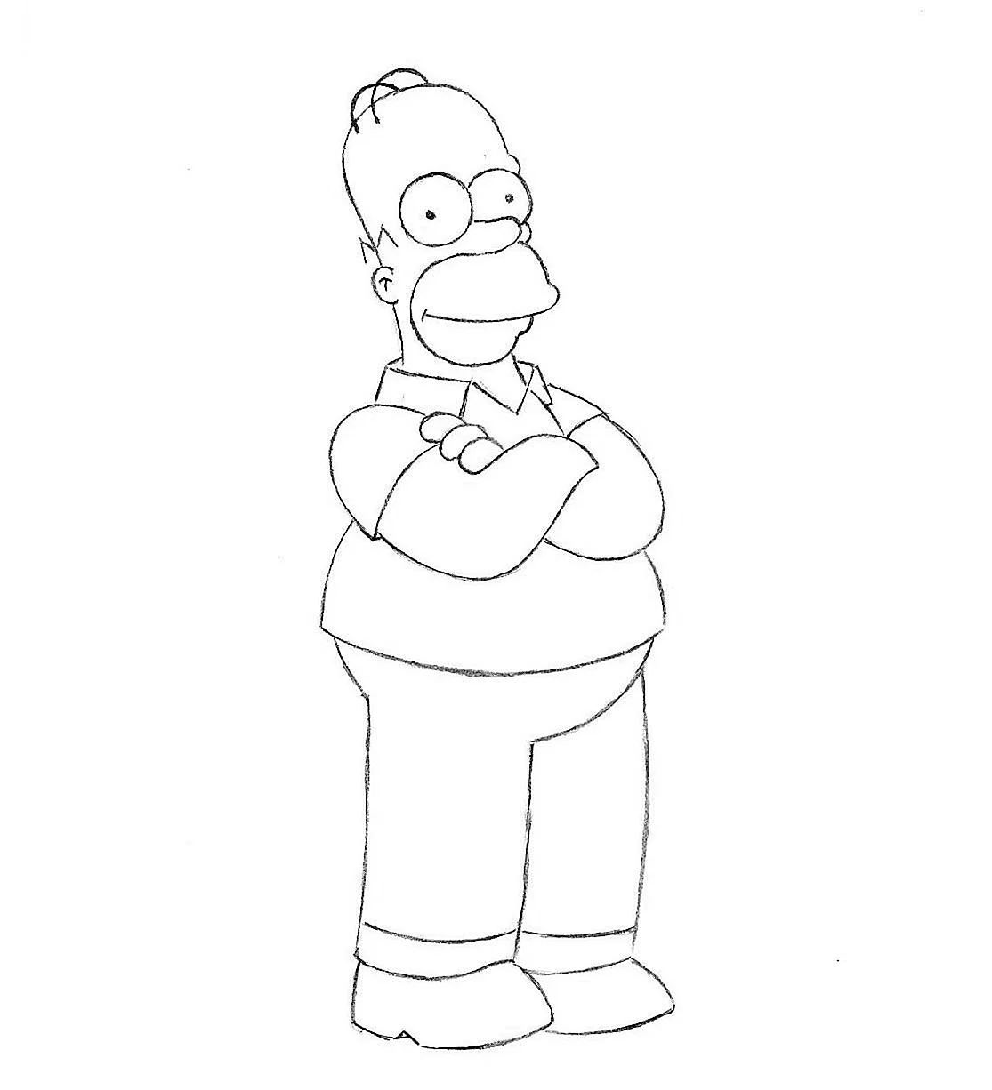 Срисовать Симпсонов Гомера