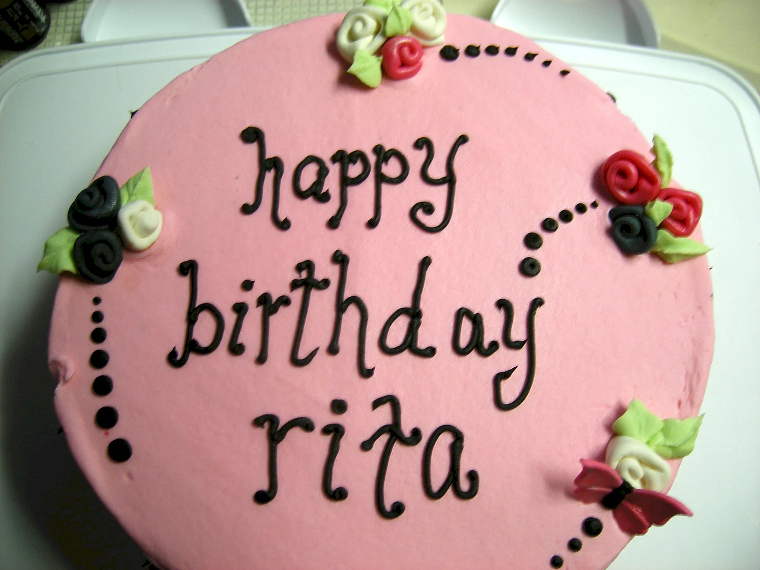 Торт с днем рождения Рита