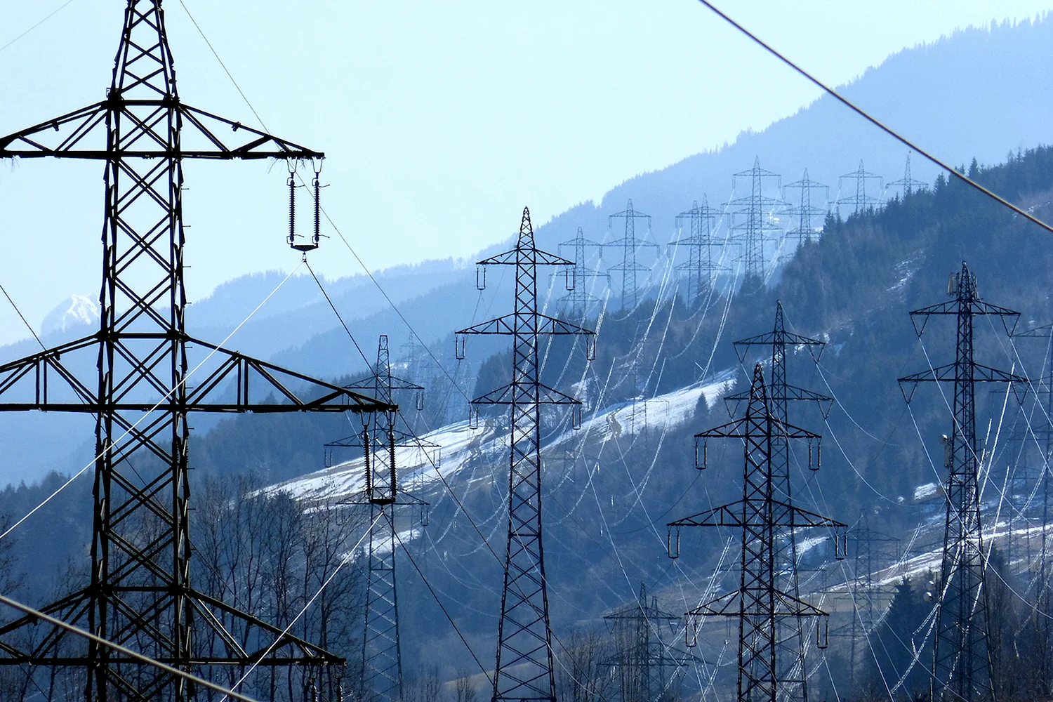 Воздушные линии электропередачи 110кв в горах