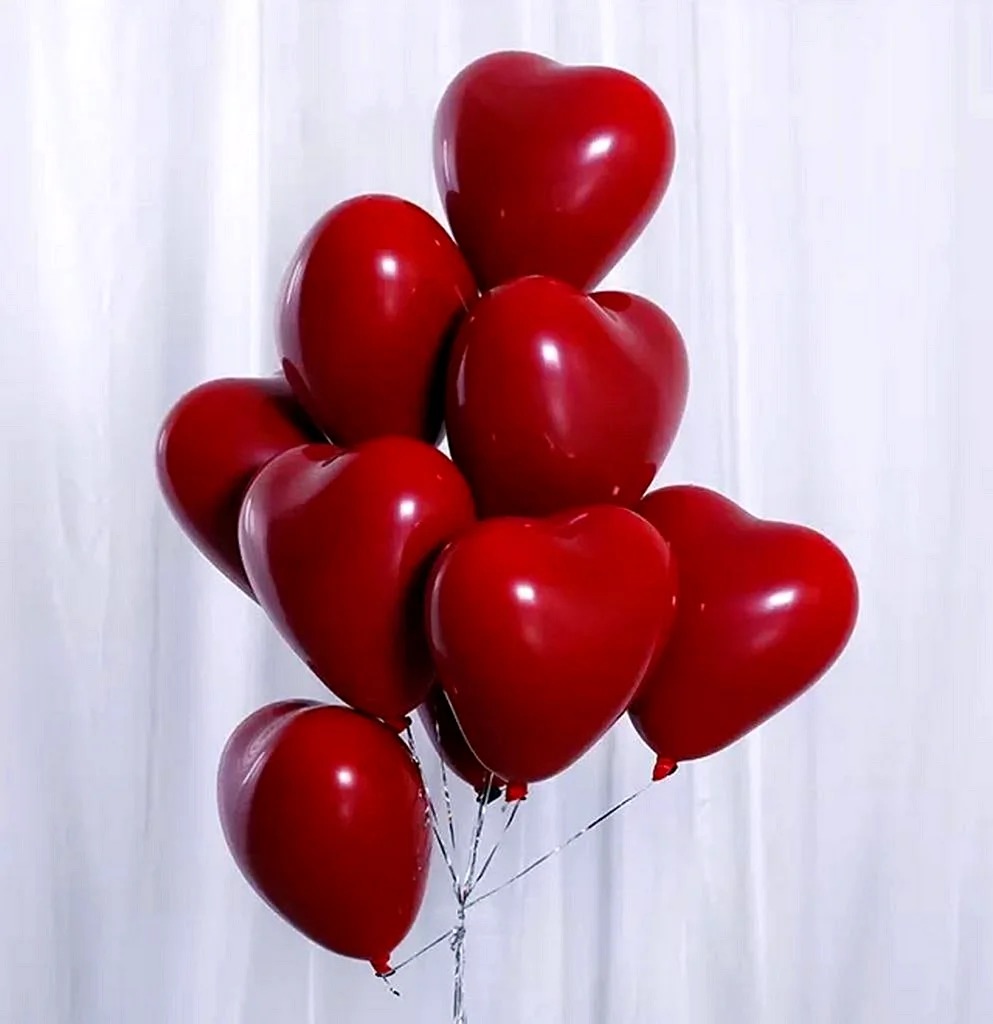 Воздушные шары в виде сердца