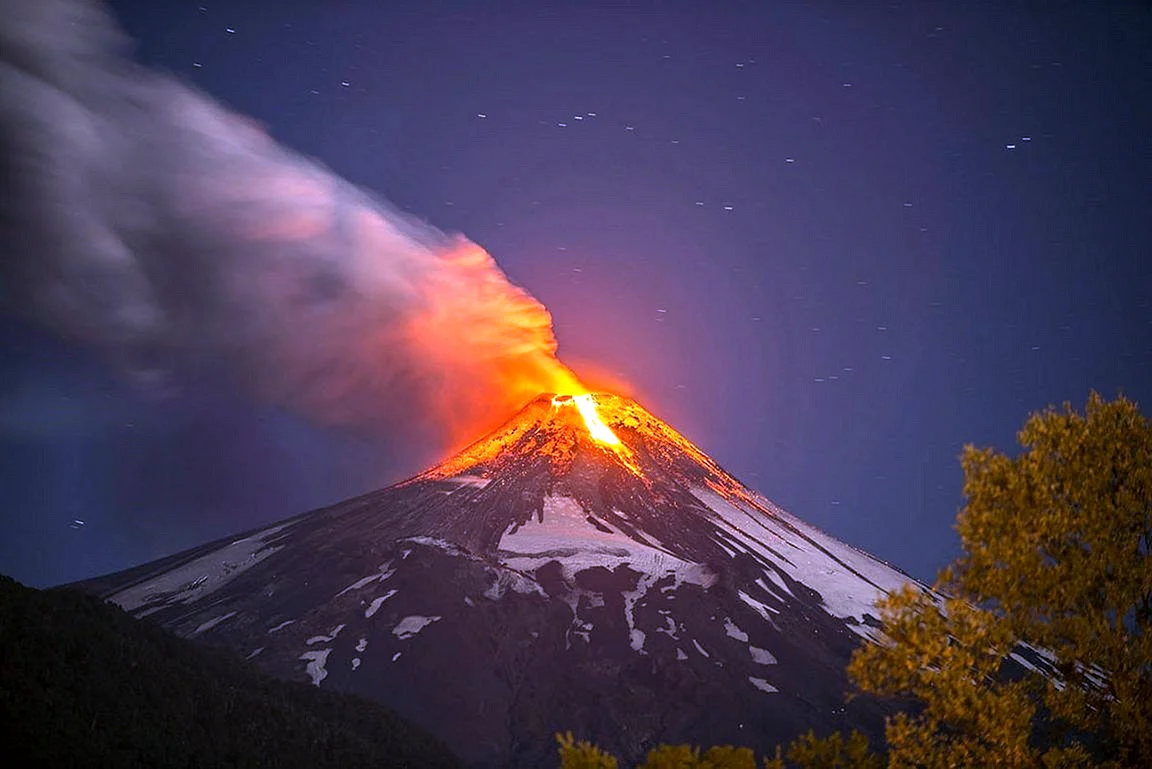 Вулкан Вильяррика Чили