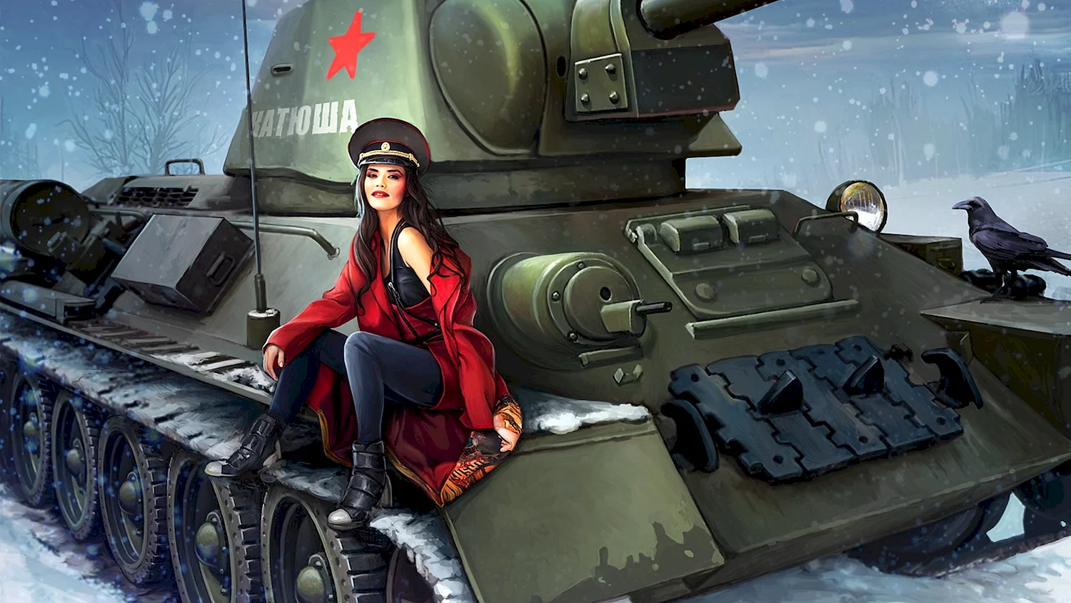 World of Tanks т34 девушка