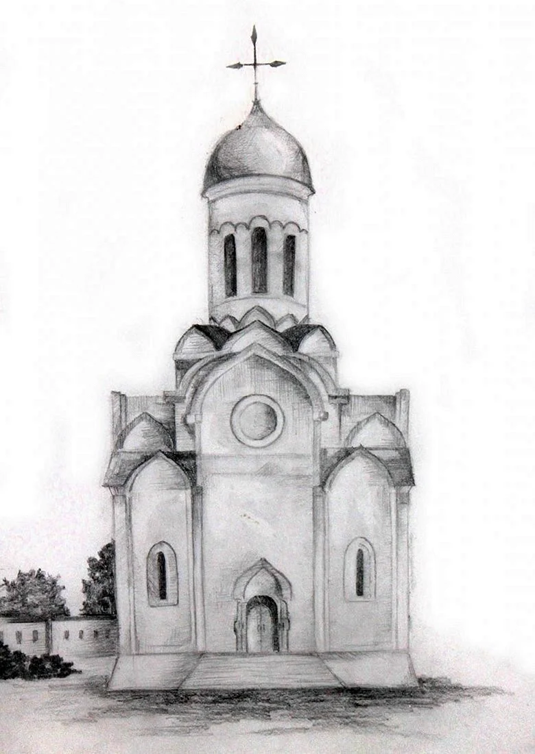 Зарисовки храма Александра Невского в Вологде
