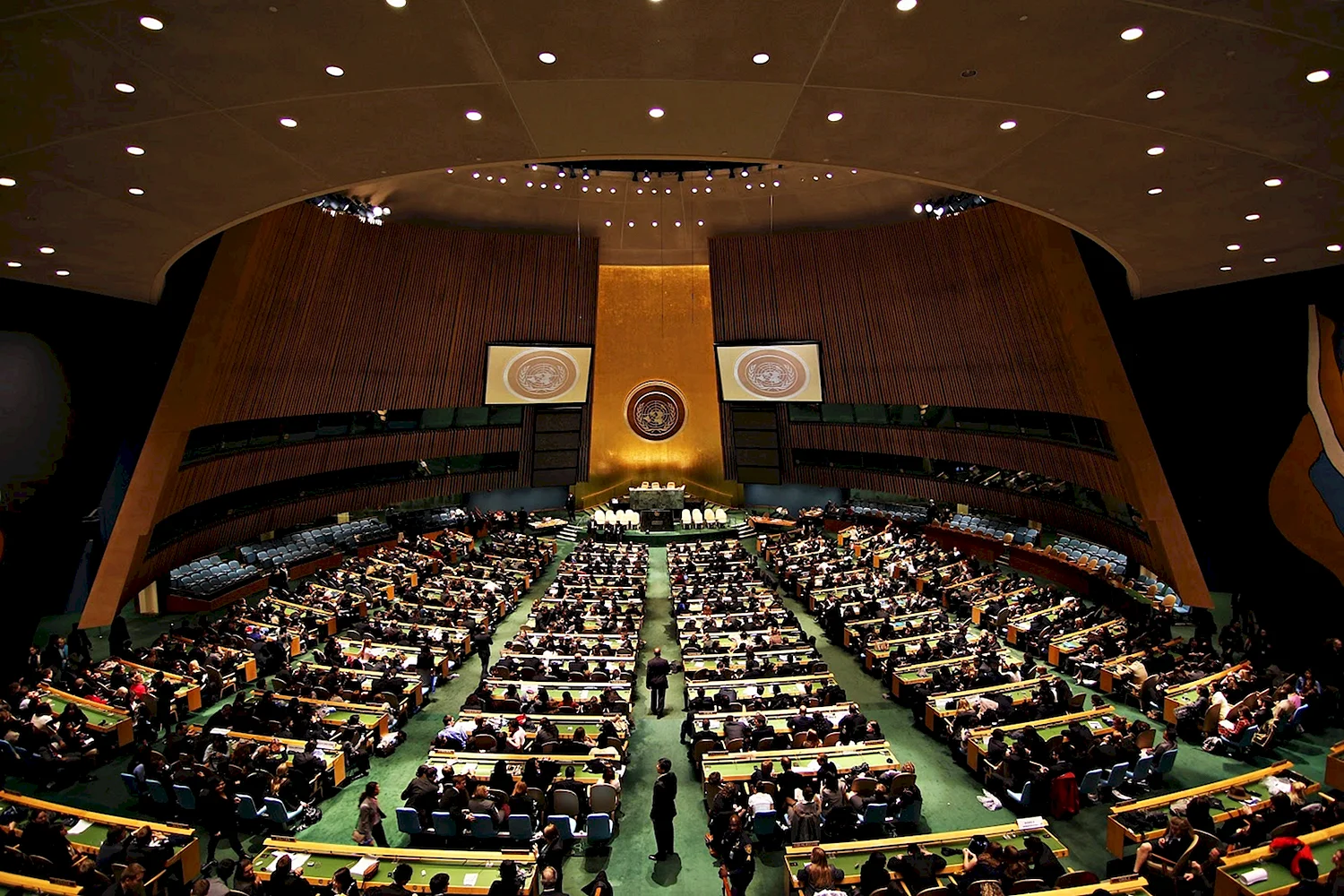 Здание Генеральной Ассамблеи ООН В Нью-Йорке