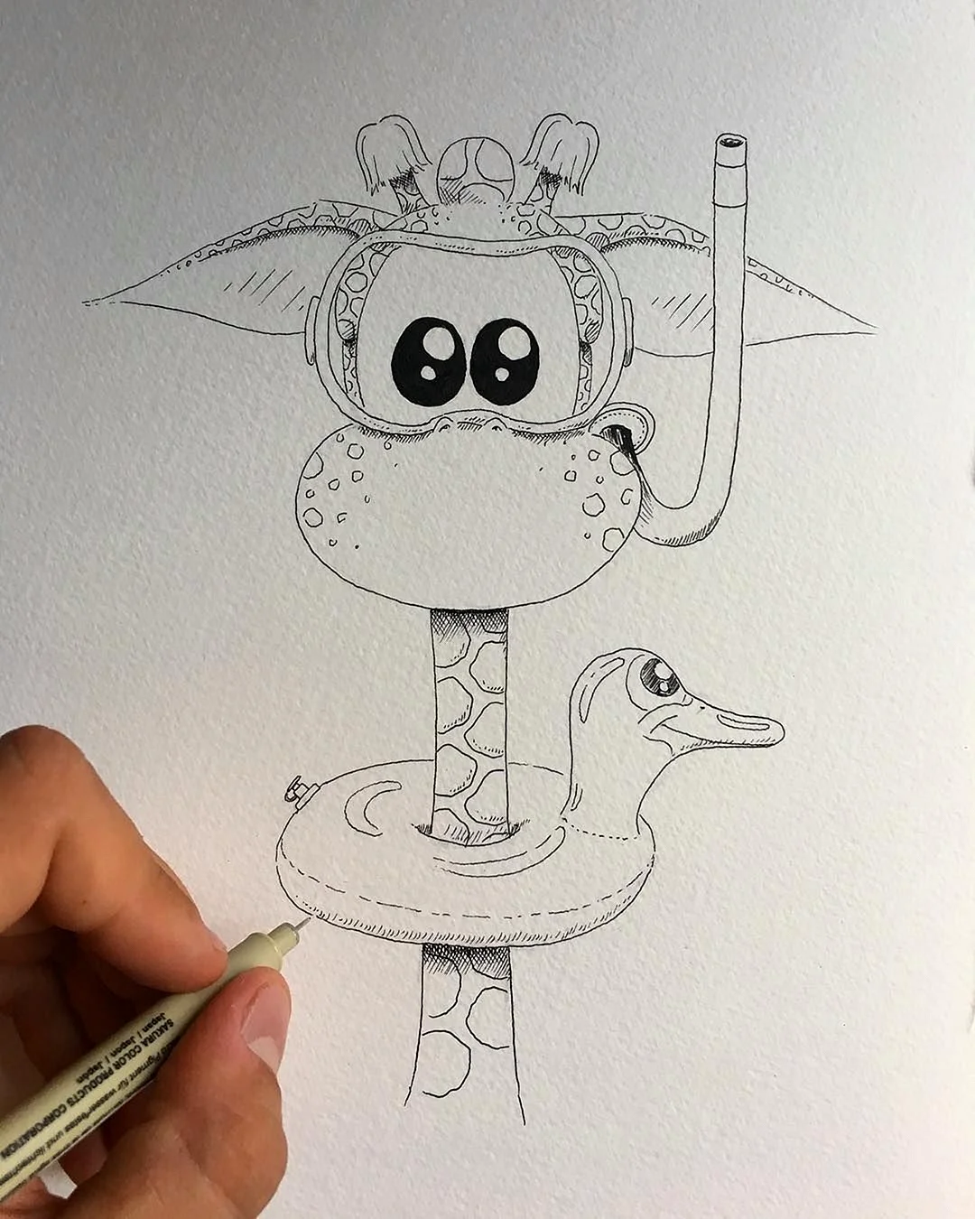 Жираф рисунок для срисовки