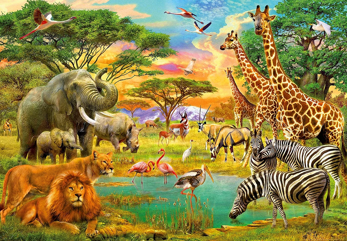 Животный мир саванны в Африке