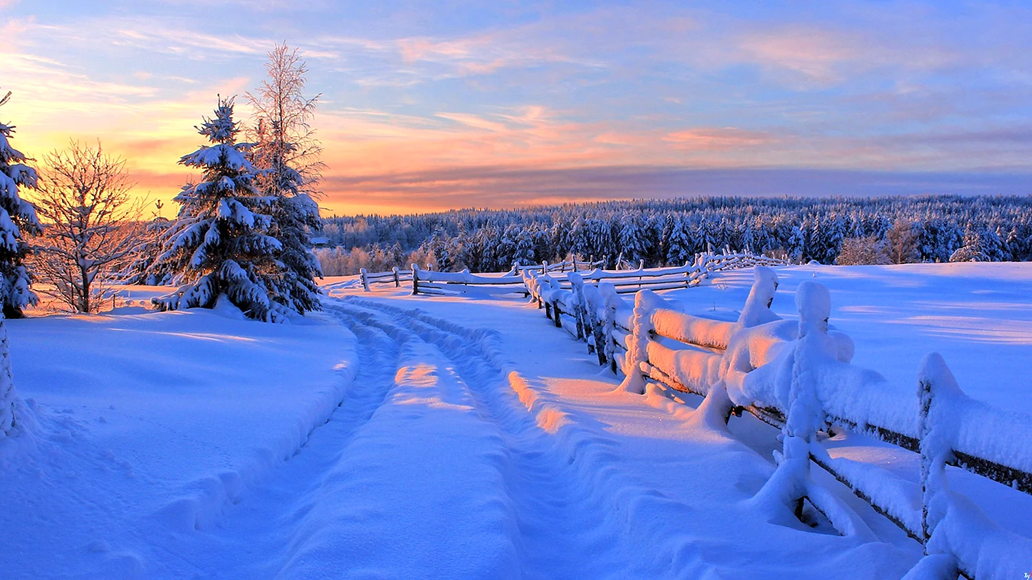Зима пейзаж