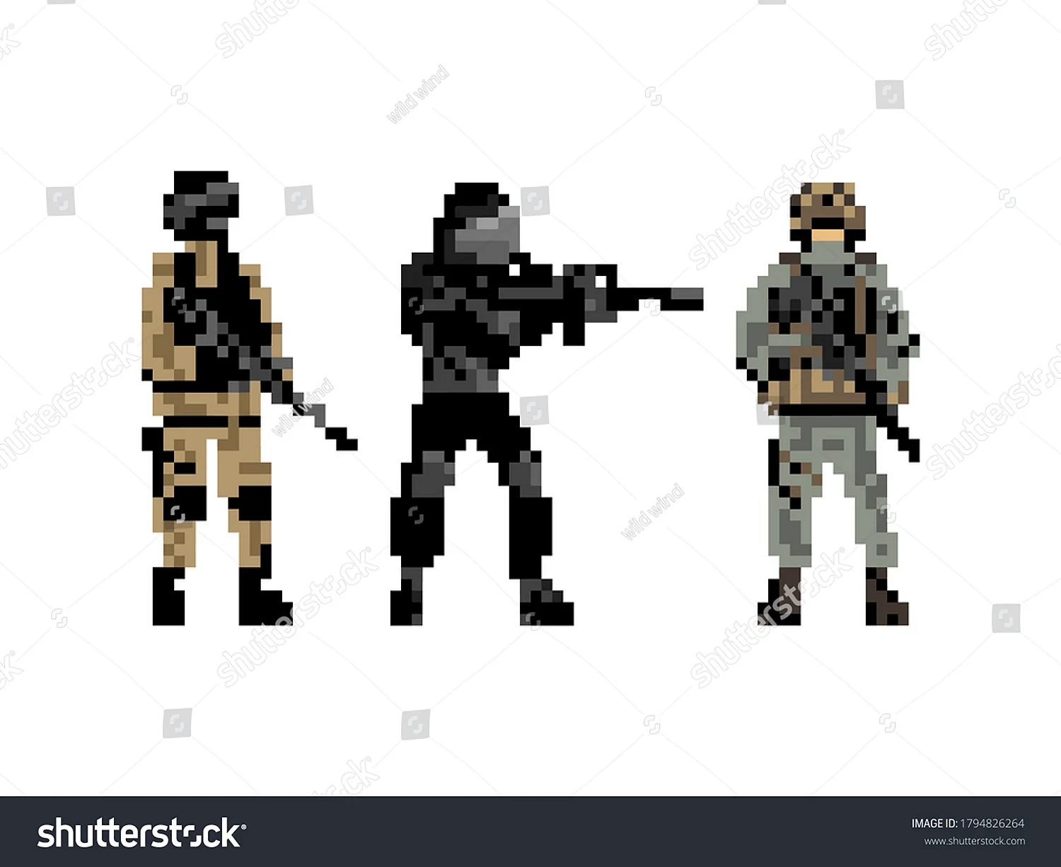 Зимний солдат Pixel Gun