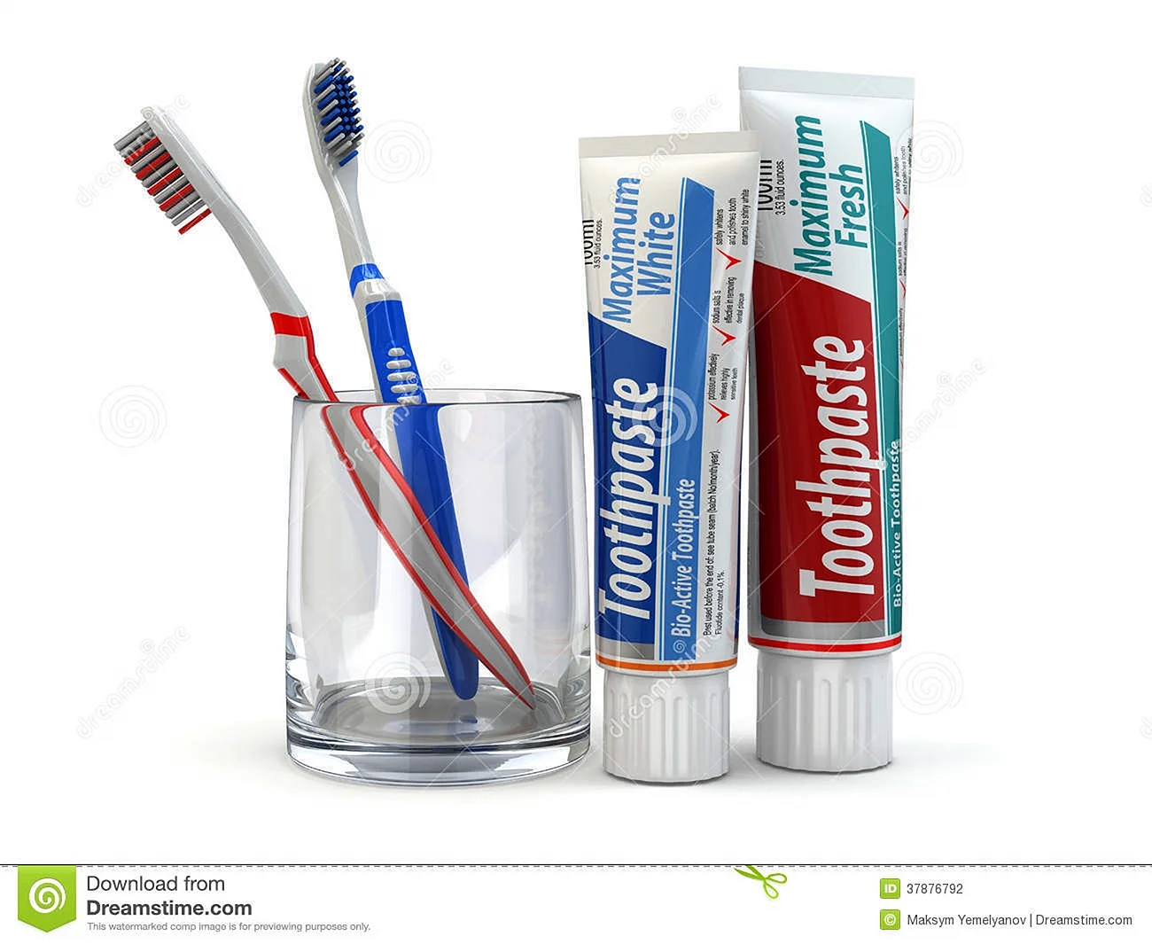 Зубная щетка и паста
