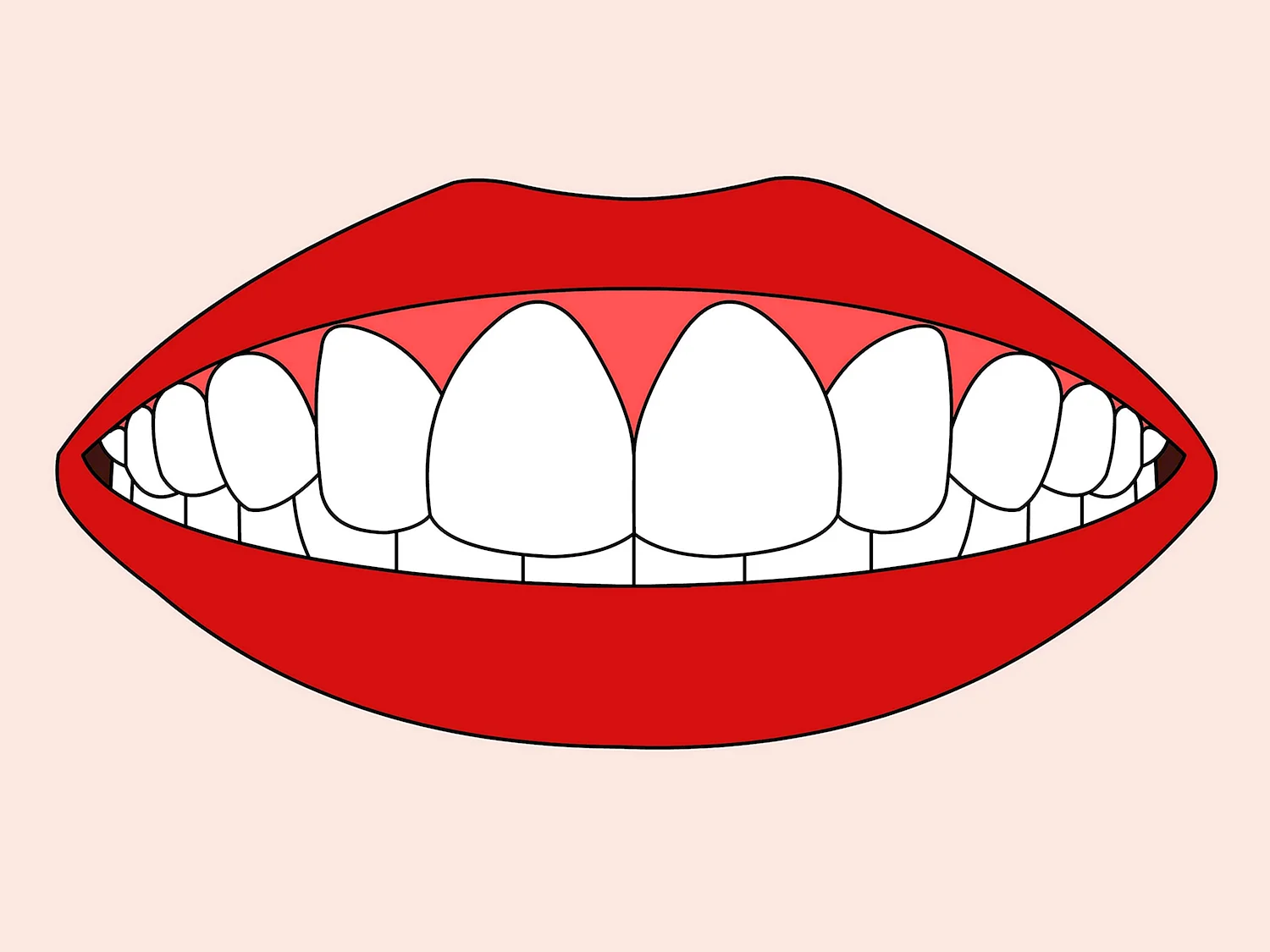 Зубы мультяшная